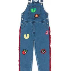 Børn Stella McCartney Kids Denim-overalls Med Mærkedetalje