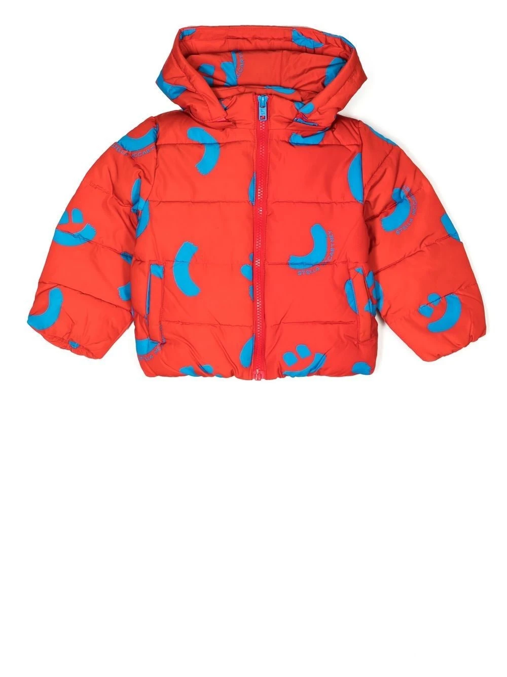 Børn Stella McCartney Kids Dynejakke Med Smiley-tryk 1 Børn Stella McCartney Kids Dynejakke Med Smiley-tryk