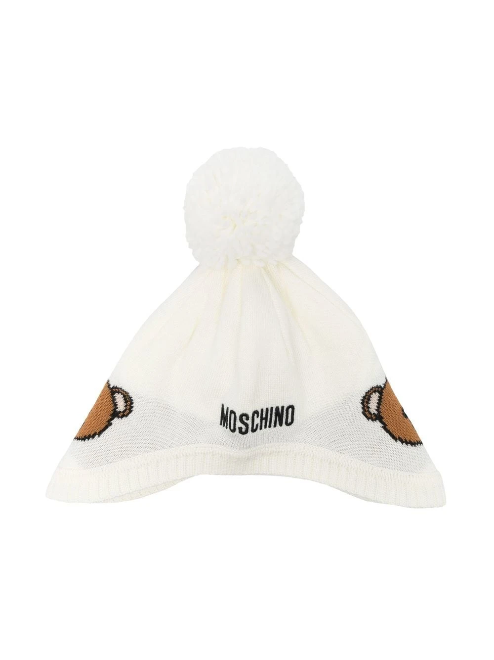 Børn Moschino Kids Hue I Uld Med Bamse-motiv 1 Børn Moschino Kids Hue I Uld Med Bamse-motiv