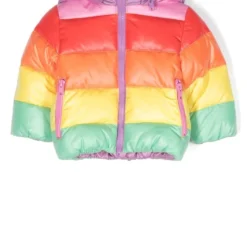 Børn Stella McCartney Kids Dynejakke Med Colourblocking Og Panel