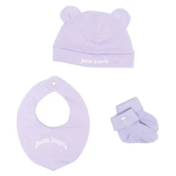 Børn Palm Angels Kids Hat-sæt Med Dyreøre Og Logotryk