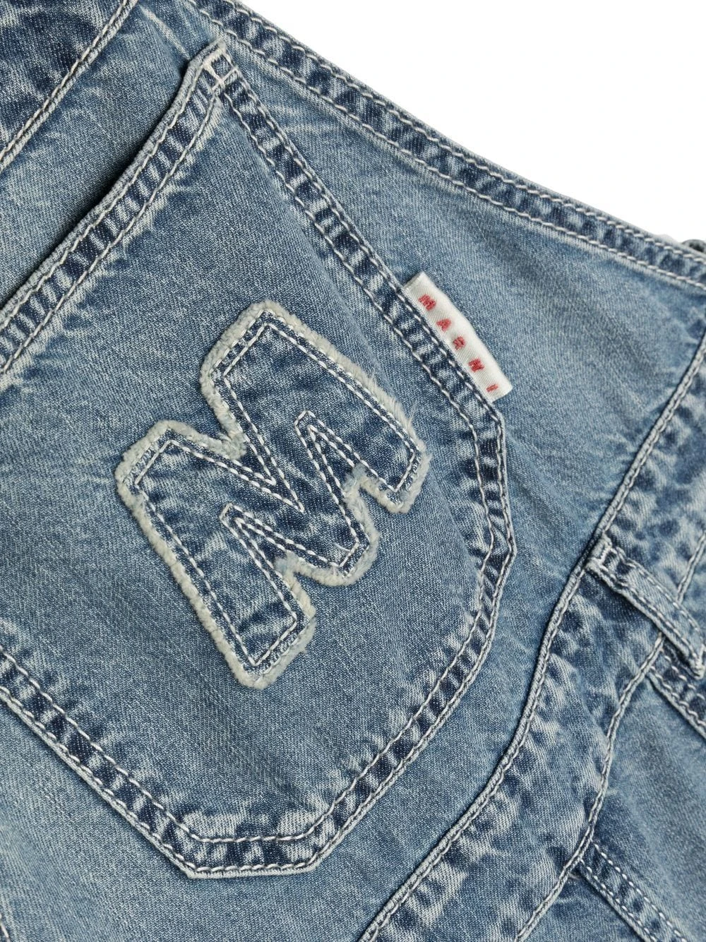 Børn Marni Kids Overalls I Denim Med Logomærke 3 Børn Marni Kids Overalls I Denim Med Logomærke - Image 3