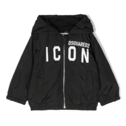 Børn Dsquared2 Kids Vindjakke Med Hætte Og Icon-logotryk