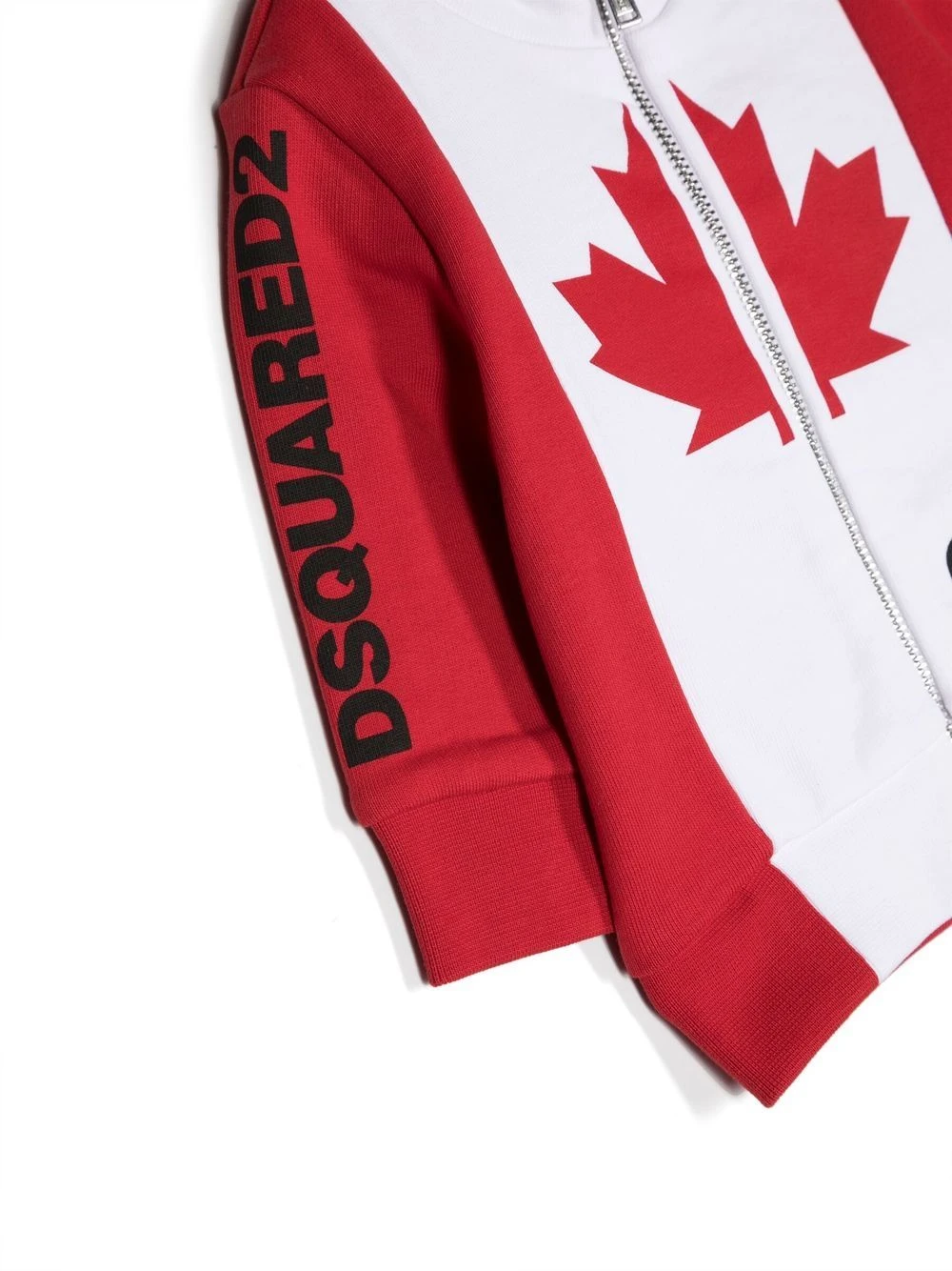 Børn Dsquared2 Kids Bomberjakke Med Flagtryk Og Lynlås 3 Børn Dsquared2 Kids Bomberjakke Med Flagtryk Og Lynlås - Image 3