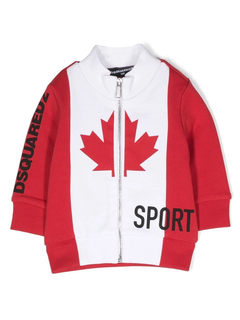 Børn Dsquared2 Kids Bomberjakke Med Flagtryk Og Lynlås 1 Børn Dsquared2 Kids Bomberjakke Med Flagtryk Og Lynlås