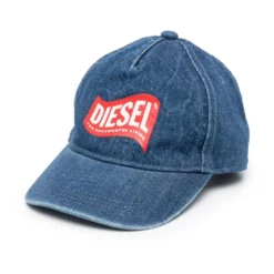 Børn Diesel Kids Kasket I Denim Med Logotryk
