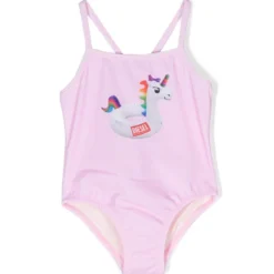 Børn Diesel Kids Badedragt I Strækbart Design Med Grafisk Tryk