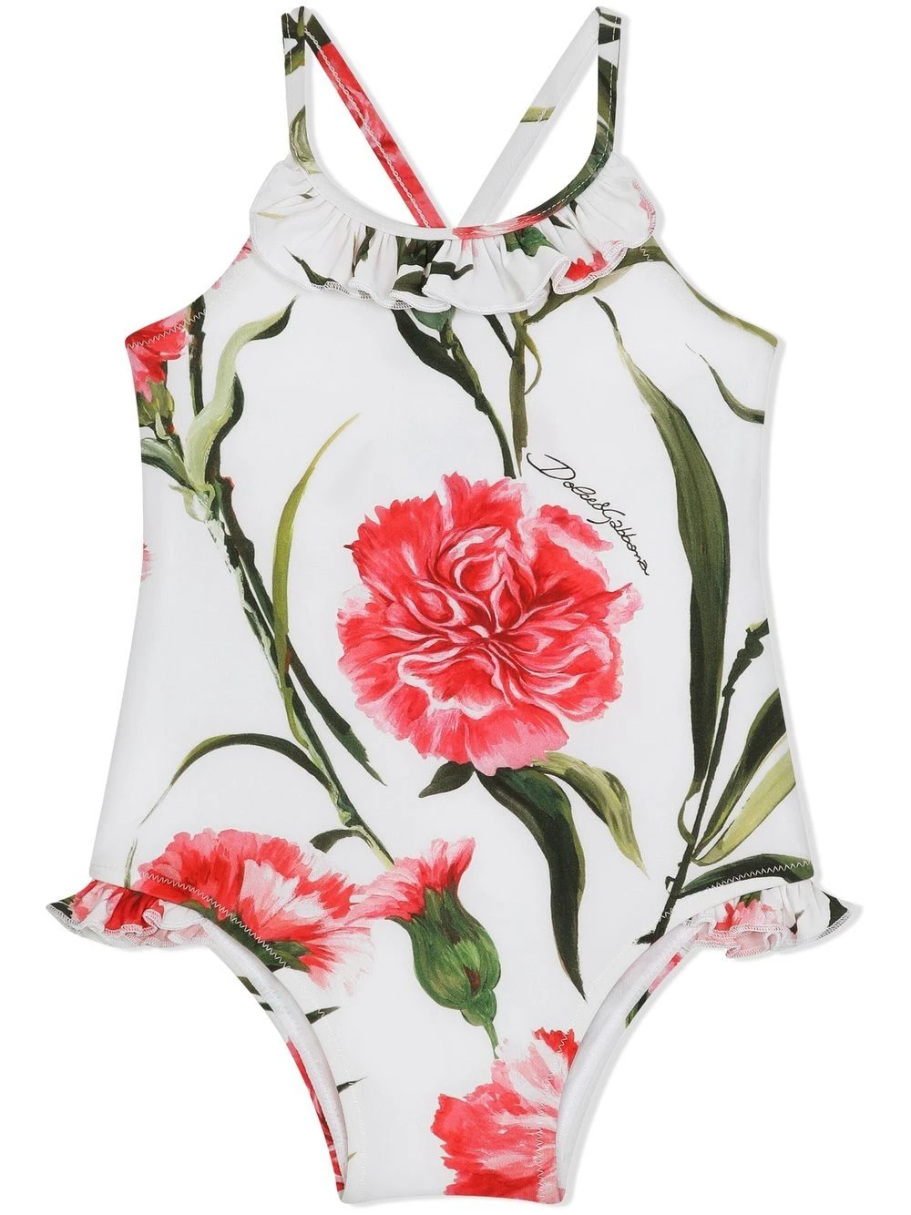 Børn Dolce & Gabbana Kids Badedragt Med Blomstertryk 1 Børn Dolce & Gabbana Kids Badedragt Med Blomstertryk