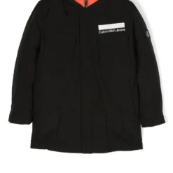 Børn Calvin Klein Kids Polstret Frakke Med Logotryk