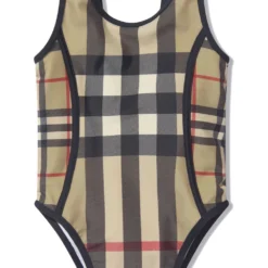 Børn Burberry Kids Kontrast-ternet Badedragt