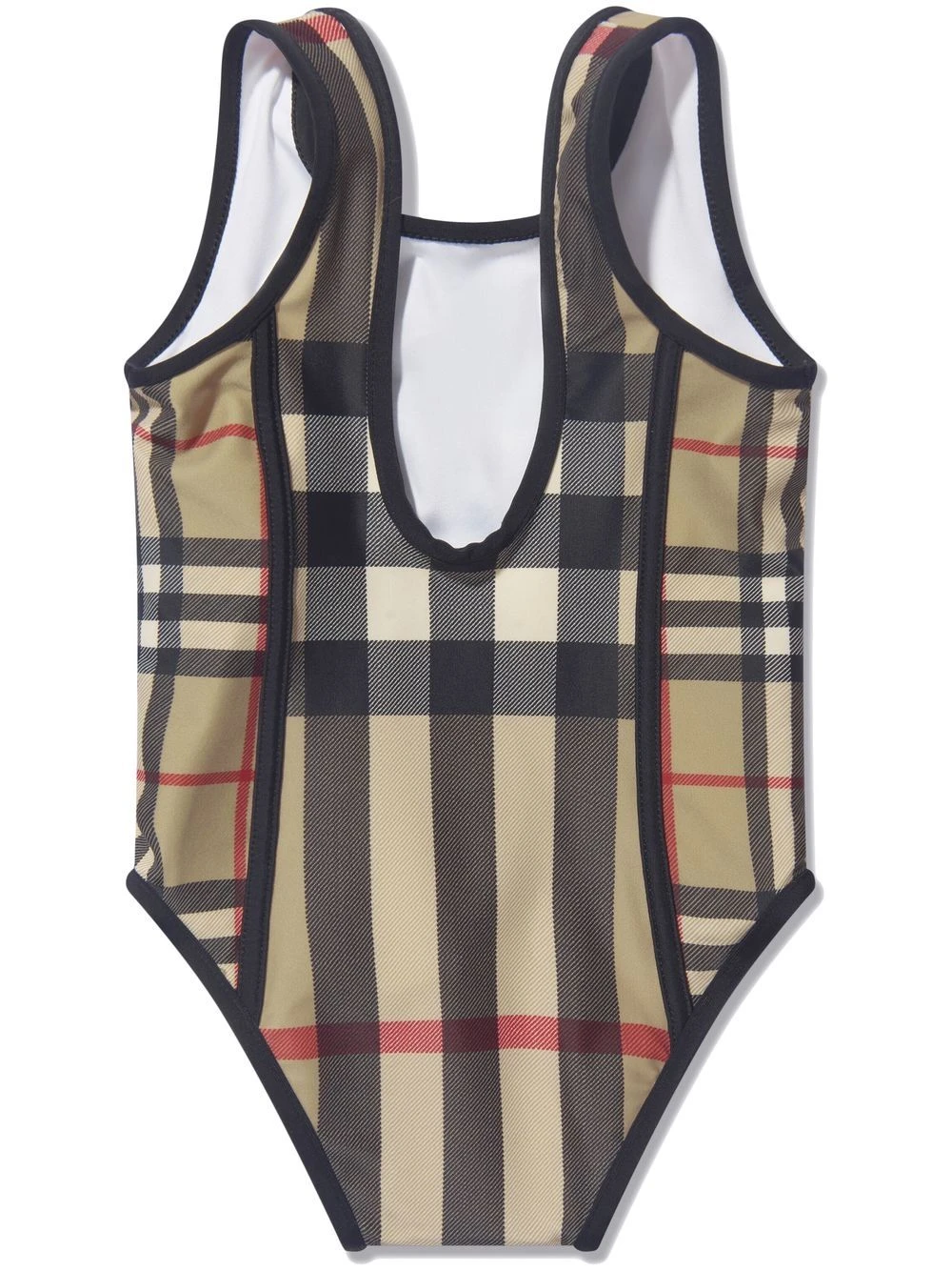 Børn Burberry Kids Kontrast-ternet Badedragt 2 Børn Burberry Kids Kontrast-ternet Badedragt - Image 2