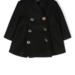 Børn Versace Kids Dobbeltradet Frakke Med Knapper