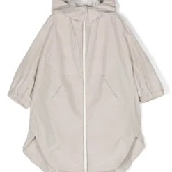 Børn Brunello Cucinelli Kids Jakke Med Hætte Og Logotryk