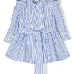 Børn Ralph Lauren Kids Trenchcoat Med Striber Og Bælte