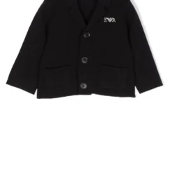 Børn Emporio Armani Kids Enkeltradet Blazer Med Broderet Logo