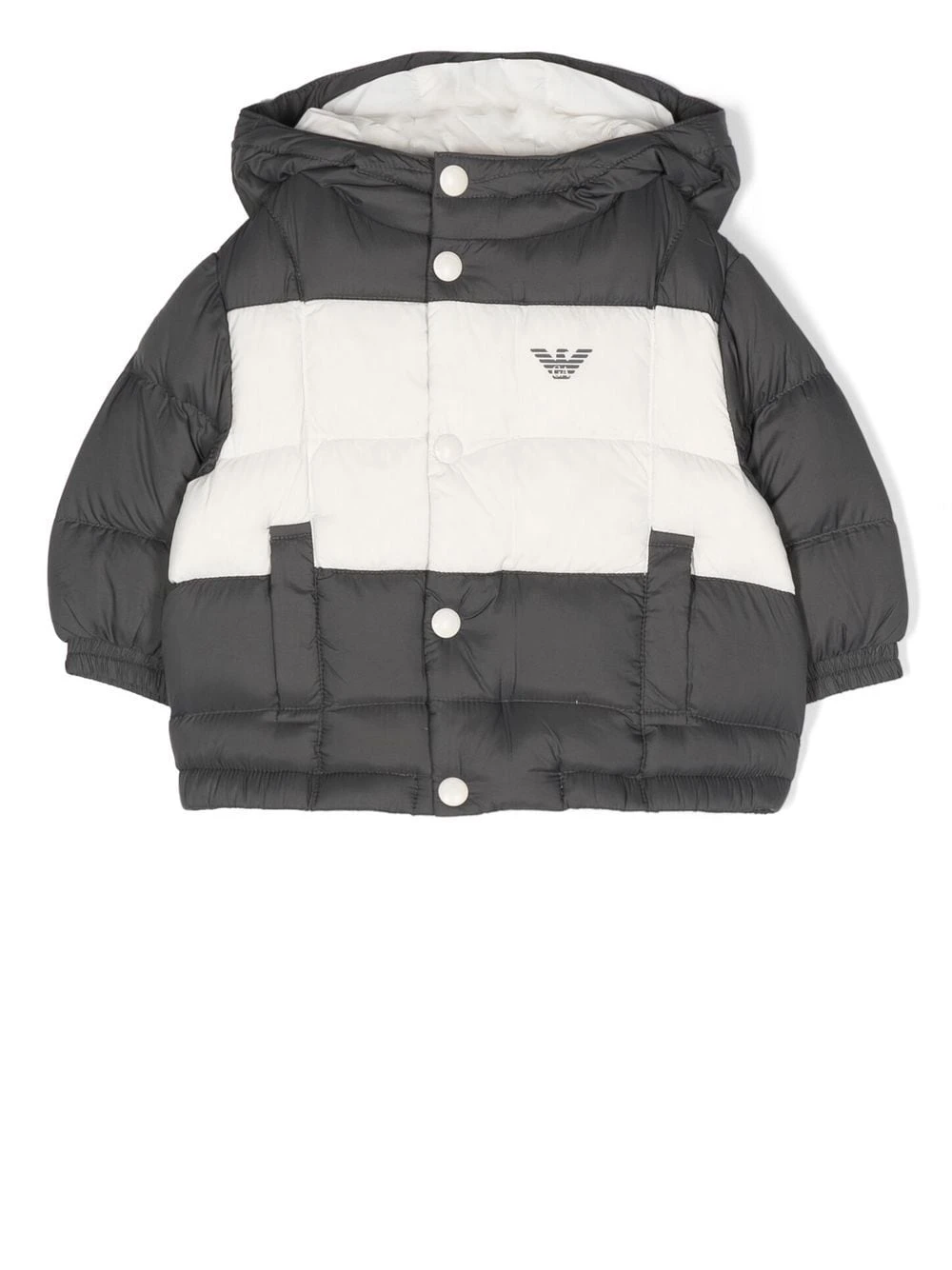 Børn Emporio Armani Kids Tofarvet Jakke Med Hætte 1 Børn Emporio Armani Kids Tofarvet Jakke Med Hætte