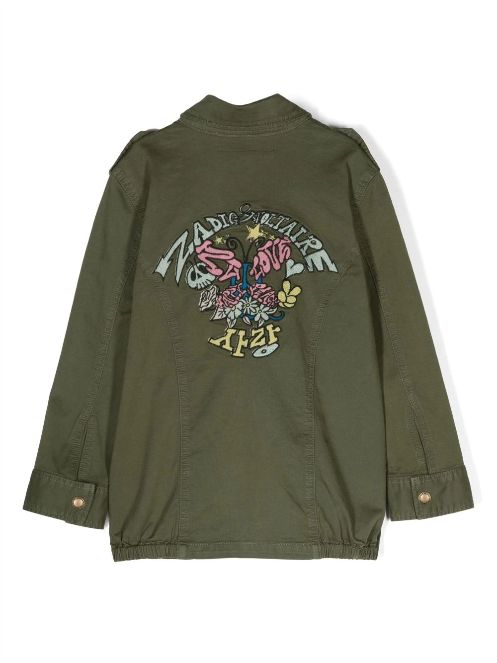 Børn Zadig & Voltaire Kids Militærfrakke Med Logomærke 2 Børn Zadig & Voltaire Kids Militærfrakke Med Logomærke - Image 2