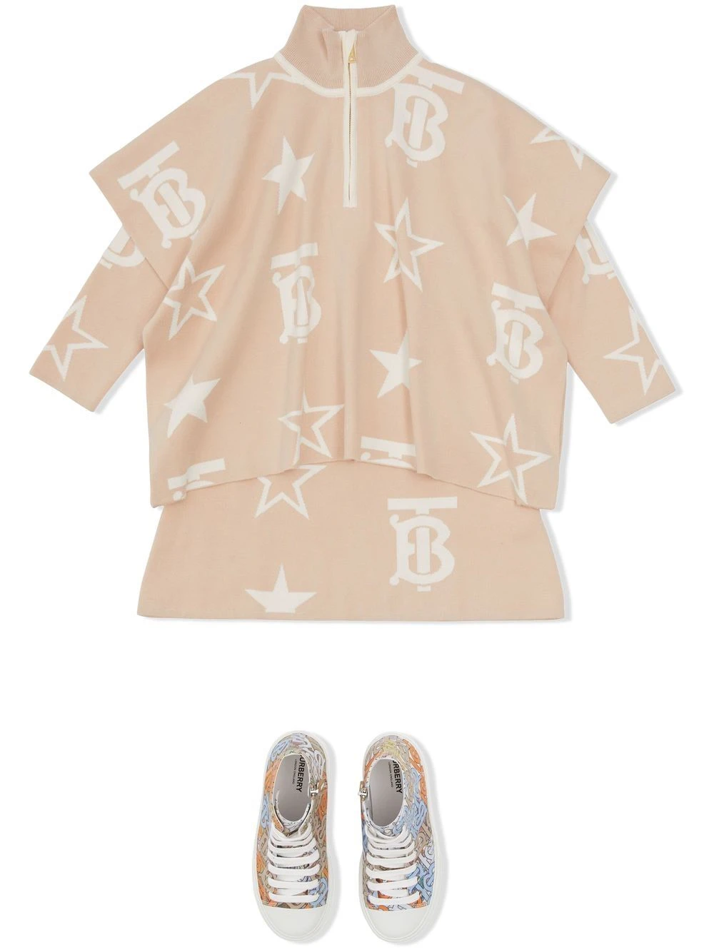 Børn Burberry Kids TB Star Kappe I Jacquard 2 Børn Burberry Kids TB Star Kappe I Jacquard - Image 2