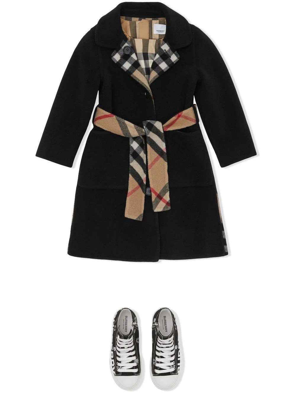 Børn Burberry Kids Vintage-ternet Vendbar Frakke 2 Børn Burberry Kids Vintage-ternet Vendbar Frakke - Image 2