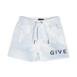 Børn Givenchy Kids Badeshorts Med Løbesnor Og Logotryk