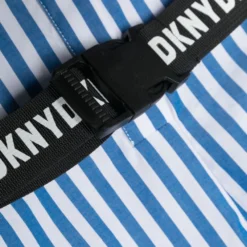 Børn Dkny Kids Stribet Skjorte-playsuit Med Logobælte -Stella shop 19357504 43768828 1000