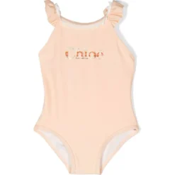 Børn Chloé Kids Badedragt Med Flæsekant Og Logotryk