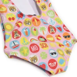 Børn Moschino Kids Badedragt Med Grafisk Tryk Og Glimmer -Stella shop 19374688 42664149 1000