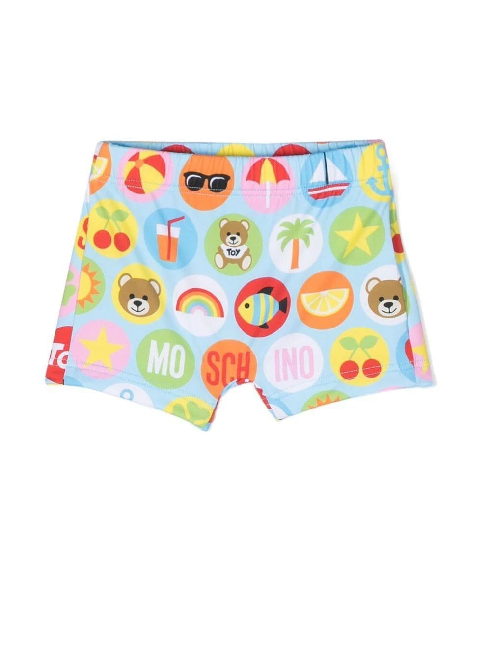 Børn Moschino Kids Badeshorts Med Logotryk 1 Børn Moschino Kids Badeshorts Med Logotryk