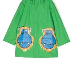 Børn Stella McCartney Kids Regnfrakke Med Hætte Og Abetryk