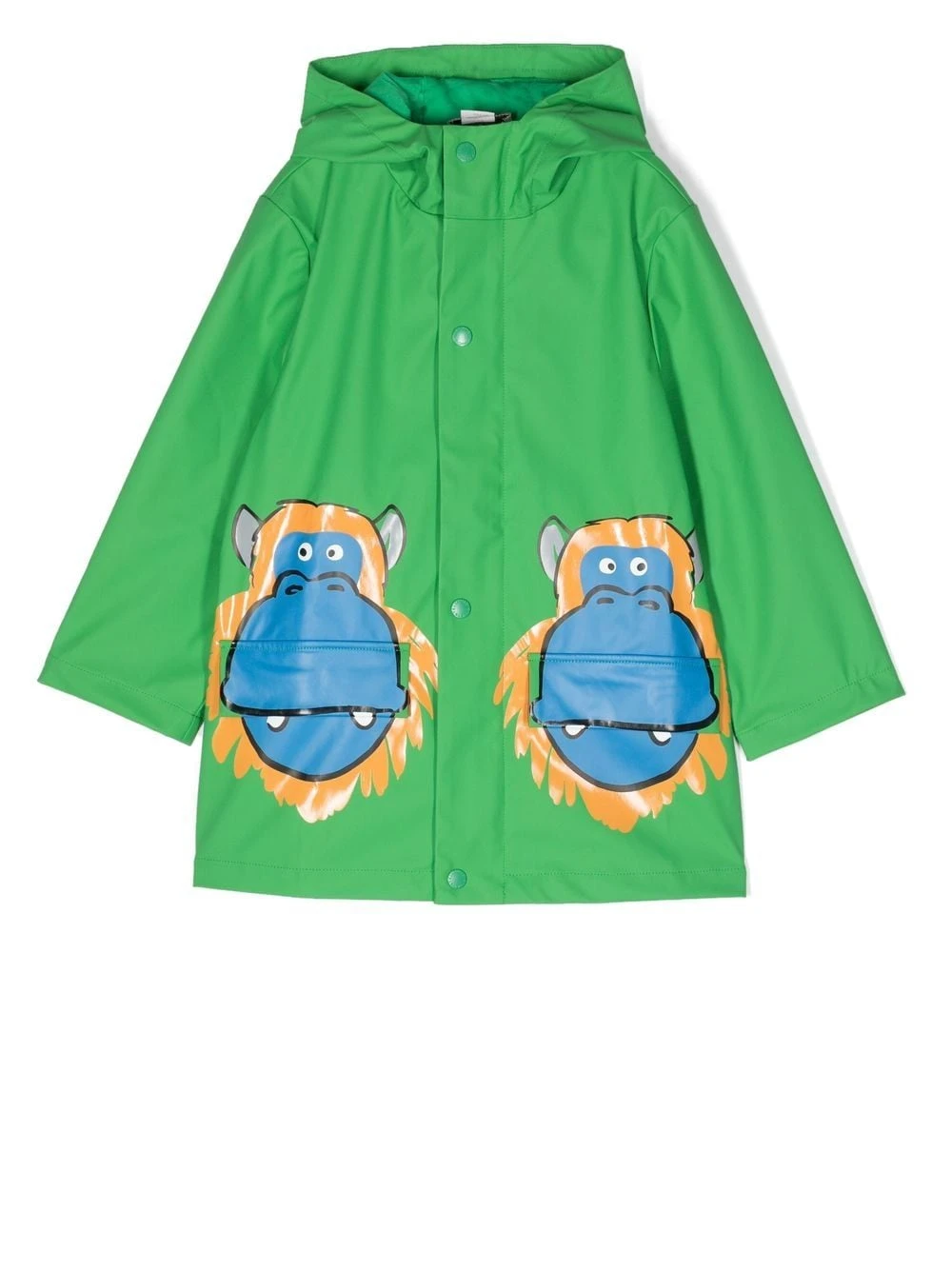 Børn Stella McCartney Kids Regnfrakke Med Hætte Og Abetryk 1 Børn Stella McCartney Kids Regnfrakke Med Hætte Og Abetryk