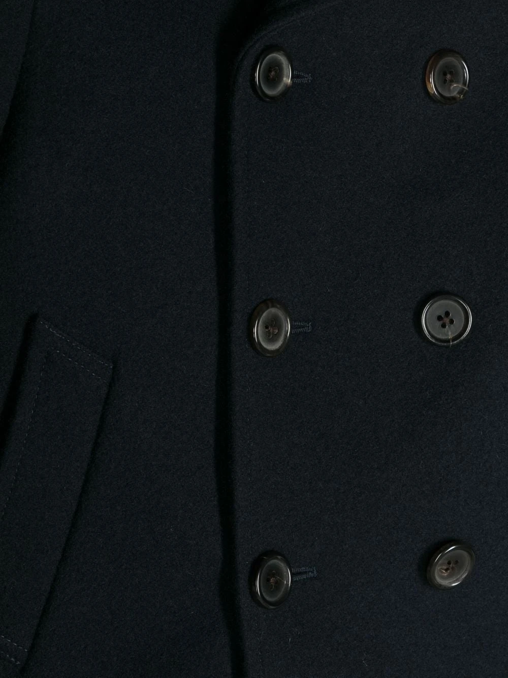 Børn Thom Browne Kids Dobbeltradet Peacoat-frakke 3 Børn Thom Browne Kids Dobbeltradet Peacoat-frakke - Image 3