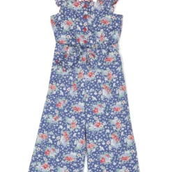 Børn Ralph Lauren Kids Jumpsuit I Poplin Med Blomstret Tryk Og Cropped Ben