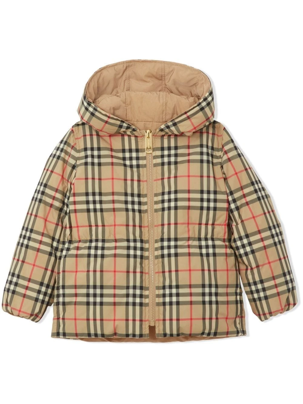 Børn Burberry Kids Vendbar Dunfrakke Med Hætte 4 Børn Burberry Kids Vendbar Dunfrakke Med Hætte - Image 4