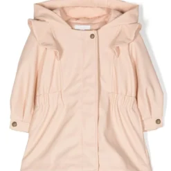 Børn Chloé Kids Jakke Med Hætte Og Flæsedetalje