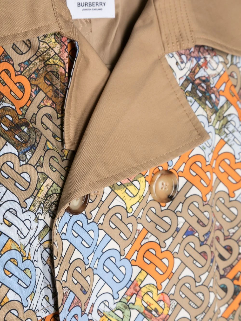 Børn Burberry Kids Trenchcoat Med Logotryk Og Monogram 3 Børn Burberry Kids Trenchcoat Med Logotryk Og Monogram - Image 3