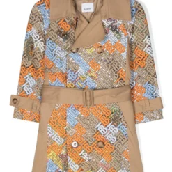 Børn Burberry Kids Trenchcoat Med Logotryk Og Monogram