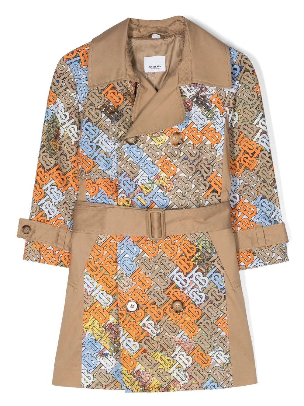 Børn Burberry Kids Trenchcoat Med Logotryk Og Monogram 1 Børn Burberry Kids Trenchcoat Med Logotryk Og Monogram