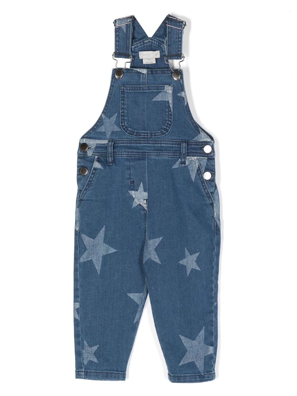 Børn Stella McCartney Kids Overalls I Denim Med Stjernetryk 1 Børn Stella McCartney Kids Overalls I Denim Med Stjernetryk