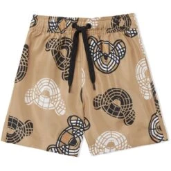 Børn Burberry Kids Badeshorts Med Thomas Bear-tryk