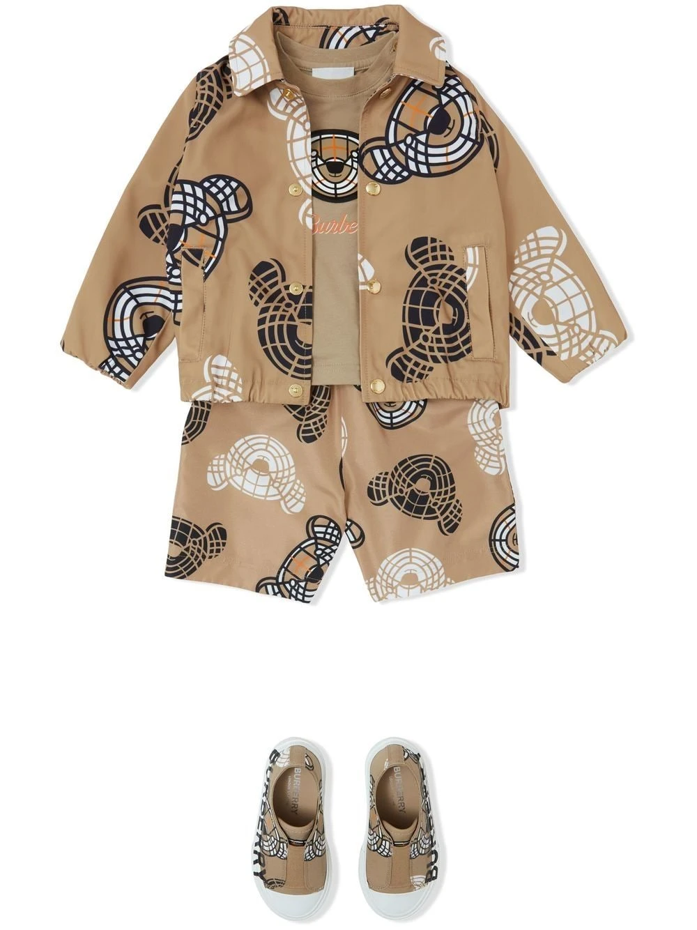 Børn Burberry Kids Badeshorts Med Thomas Bear-tryk 2 Børn Burberry Kids Badeshorts Med Thomas Bear-tryk - Image 2