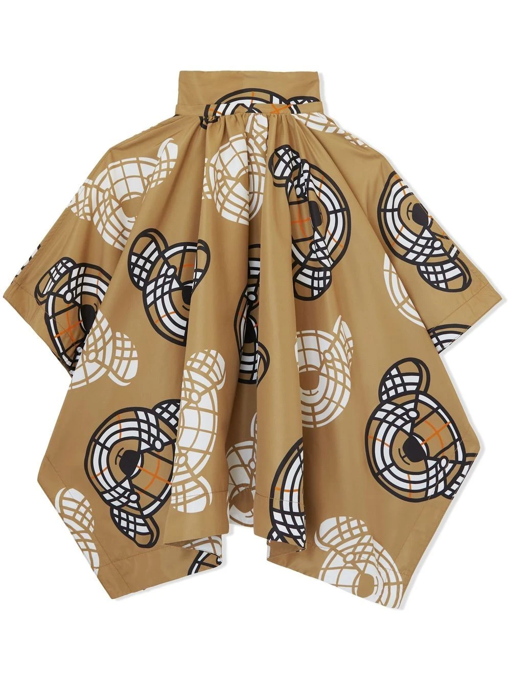 Børn Burberry Kids Kappe Med Hætte Og Thomas Bear-tryk 2 Børn Burberry Kids Kappe Med Hætte Og Thomas Bear-tryk - Image 2