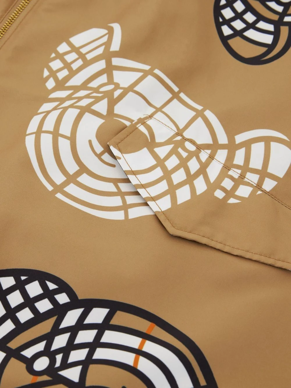 Børn Burberry Kids Kappe Med Hætte Og Thomas Bear-tryk 3 Børn Burberry Kids Kappe Med Hætte Og Thomas Bear-tryk - Image 3