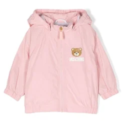 Børn Moschino Kids Hættetrøje Med Lynlås Og Bamsetryk