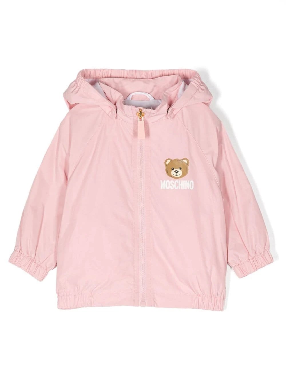 Børn Moschino Kids Hættetrøje Med Lynlås Og Bamsetryk 1 Børn Moschino Kids Hættetrøje Med Lynlås Og Bamsetryk
