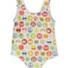 Børn Moschino Kids Badedragt Med Grafisk Tryk Og U-hals