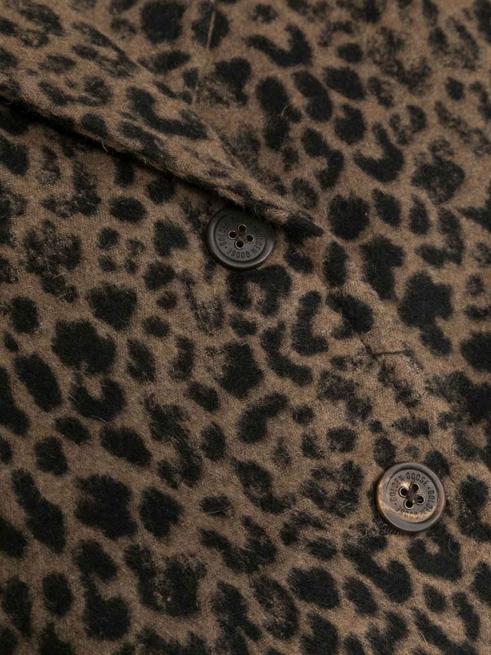 Børn Golden Goose Kids Enkeltradet Frakke Med Leopardtryk 3 Børn Golden Goose Kids Enkeltradet Frakke Med Leopardtryk - Image 3