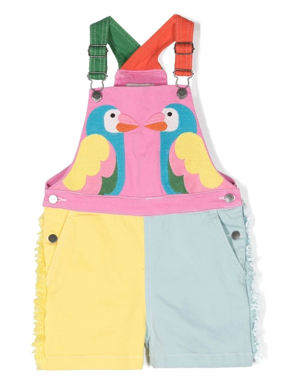 Børn Stella McCartney Kids Lovebird Overalls Med Colourblocking 1 Børn Stella McCartney Kids Lovebird Overalls Med Colourblocking