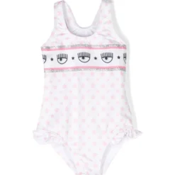 Børn Chiara Ferragni Kids Badedragt Med Logotryk