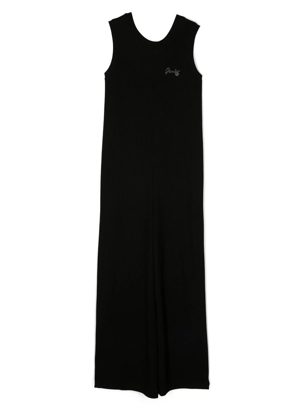 Børn Pinko Kids Ribbet Jumpsuit Med Broderet Logo 1 Børn Pinko Kids Ribbet Jumpsuit Med Broderet Logo