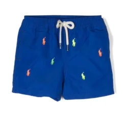 Børn Ralph Lauren Kids Badeshorts Med Flere Logoer